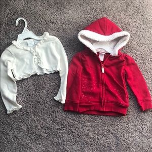 Girls cardigan & zip up hoodie